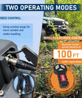 13,500 Pound Recovery Winch With 1/2 Inch Synthetic Rope For SUVs Trucks Jeeps And Off Road Recovery Heavy Duty 12V Electric Winch With High Torque Motor Dark Gray Built For Tough Trails Mud And Snow Recovery wired and wireless remote control