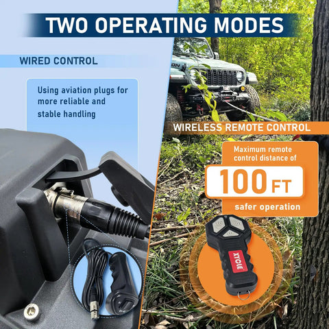 13,500 Pound Recovery Winch With 1/2 Inch Synthetic Rope For SUVs Trucks Jeeps And Off Road Recovery Heavy Duty 12V Electric Winch With High Torque Motor Dark Gray Built For Tough Trails Mud And Snow Recovery wired and wireless remote control