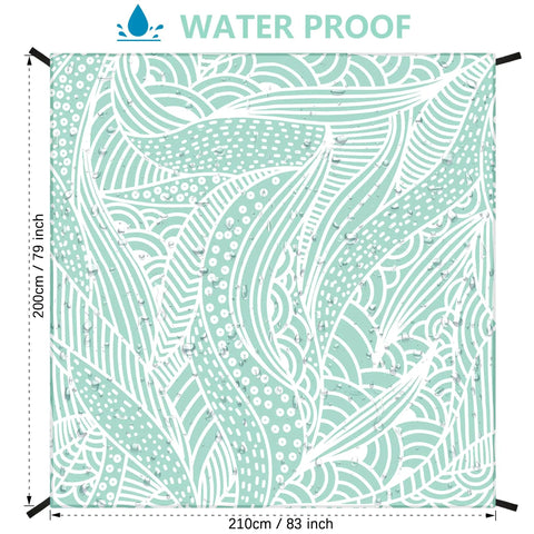 Beach Day Essential Huge Family Sized Beach Blanket Waterproof Sandproof Quick Dry Outdoor Picnic Mat 79 By 83 Inches