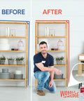 Shelf stability improvement with Flexible Plastic Leveling Shims For Home DIYers And Furniture Stabilizers Clear Wedges