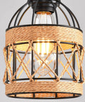 Dope Black Modern Pendant Lighting Set Two Pack Adjustable Pendant Light Fixture For Kitchen Island With E26 Bulb Base Easy To Install And Clean Contemporary Pendant Lights Today, close-up of metal and woven design with lit bulb