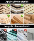 Applicable and inapplicable materials for Six Piece Square Hole Drill Bit Set High Speed Steel Mortising Chisel Bits For Woodworking Pine Mdf Particle Board 1/4 To 9/16 Inches Badass Woodworking Kit.