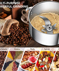Powerhouse 2000W Grain Mill Grinder 750g High Speed Electric Stainless Steel Pulverizer For Dry Spices Herbs Grains Coffee