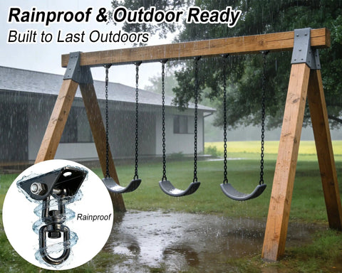 Beefy Heavy Duty Porch Swing Hanging Kit 2000lbs Stainless Steel Hardware With Easy Install Ceiling Hooks And Hammock Hooks, Complete Swing Set Accessories For Indoor Outdoor Patio Garage And Backyard
