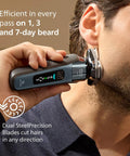 Wet And Dry Electric Shaver With SenseIQ Tech, Lift And Cut System, 360 Rotating Dual Blades, Beard Styler, Close Shave For Neck And Under Nose, Waterproof And Washable, All Day Battery, A Total Grooming Game-Changer, Model X9001-91 used on neck shave