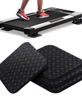 4 Pack Double Sided Treadmill Floor Mat Pads Grippy Non Slip Anti Vibration Cushions for Treadmills and Exercise Bikes