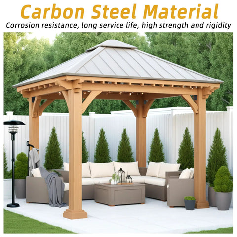 Six Pack 4 By 4 By 3 Eighths Heavy Duty Steel Corner Brackets L Shaped Right Angle Mounts For Deck And Shed Build Out Top Shelf Rust Proof Carbon Steel Frame Hardware used in outdoor gazebo structure.
