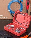 All-In-One Grease Gun Kit With Attachments And 90-Degree Swivel For Home Garage And Shop Industrial Quality Lubrication Accessory