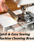 Wooden Lint Brush For Sewing Machines And Sergers With Built In Hanging Strap Cleans Fabric Fibers From Small Corners Handy Pro Grade Sewing Machine Cleaning Brush For Detail Work used to clean machine interior.