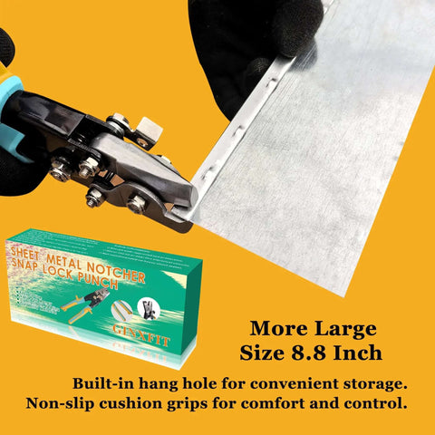 Lock Notcher And Gutter Crimper Tool For Sheet Metal And Vinyl Siding cutting metal, includes packaging, 9 inches, heavy duty use