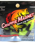 Crappie Magnet Body 15 Pack Black Chartreuse Replacement Lure Bodies For Crappie Fishing in packaging