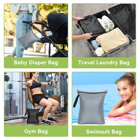 Two Pack 16x20 Inch Wet Dry Bags Waterproof For Swimwear Towels And Dirty Clothes Beach And Gym Organizer used in various settings