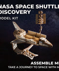 NASA Space Shuttle Discovery 3D Puzzle Kit Mechanical Model With Realistic Details Hands On Build For Adults And Kids Fun Educational Space Toy For STEM Fans Eight Point Nine Inch Tall When Assembled, with orbiter and stand
