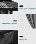 10x10 Ft Hardtop Gazebo With Netting And Curtains Heavy Duty Double Galvanized Steel Roof Ventilated Double Roof Design For Windy Days