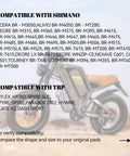 Copper Fiber Semi Metallic Disc Brake Pads 4 Pack With Springs text compatibility list for Shimano TRP Tektro bikes