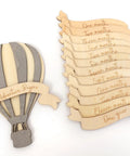 Wooden Hot Air Balloon Monthly Milestone Cards For Babies, My First Year Sign with month markers and balloon design