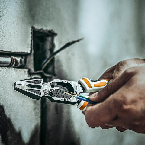 Heavy Duty 8 In 1 Linesman Pliers For Electrical DIY Projects wire cutting on wall wire with CR-V steel hand tool