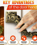Octopus Door Handle With Dope Tentacle Look And Heavy Duty Pull Bronze Finish Made From Premium Polyresin Ergonomic Durable