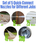 Powerful Gas Pressure Washer 3400 PSI, 2.6 GPM, 5 quick-connect nozzles for various cleaning tasks