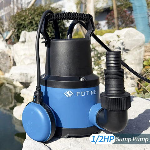 Half HP Submersible Sump Pump With Float Switch 2535 GPH Water Pump For Pool Draining Ponds and Basements Outdoors