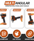 Cordless Tool Organizer Mounts Pack Of 3 For 18V To 20V RIDGID Tools showing upright, sideways, and inverted positions