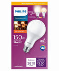 Box of Frosted LED A21 Bulbs With Flicker Free Dimming And Eye Comfort Technology For A Cozy Glow, 2610 Lumens, Pack Of 4