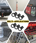 Heavy Duty D Ring Tie Down Anchors Six Pack With Mounting Screws Surface Cargo Hooks solid steel D rings in various applications