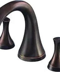 Antioch Two Handle Roman Tub Trim Kit Without Valve in Tumbled Bronze, High Rise Slip-On Spout, Widespread Bath Faucet Trim Set