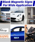 Custom Car Magnet Sheets 12 Inch By 4 Inch Flexible Blank Bumper Magnets For Cars on vehicles and appliances