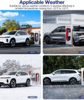 Heavy Duty Nacs To Ccs1 Ev Charging Adapter For Tesla Supercharger Network 250Kw Fast Charge Up To 500Amp in rainy weather.