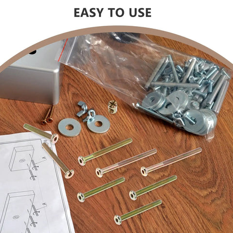 Bulletproof Furniture Connector Bolts And Nuts Kit With Hex Socket Heads Copper Alloy Fasteners For Headboards And Crib Repair