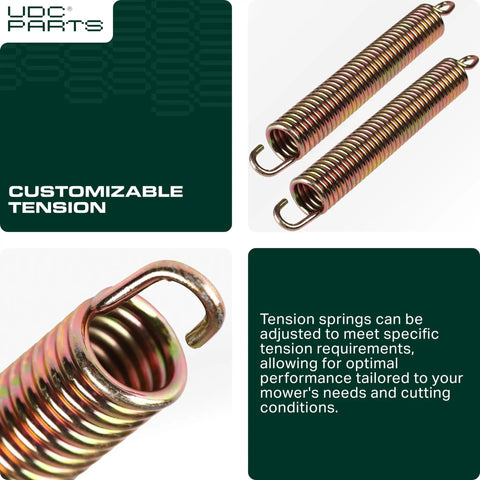 2 Pack Tension Spring Replacement For Cub Cadet And MTD Lawn Tractors, Heavy Duty 7.75 Inch Length, 0.91 Inch Coil Diameter, 5.69 Inch Coil Length, Replaces OEM 732-0459C And 732-0459B, Fits RZT Series And Yard Machine 136E470F000, steel tension spring pair