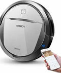 Deebot M80 Pro Robot Vacuum Cleaner With 110 Minute Battery Life Black Finish Smart Mapping Auto Dock And Recharge shown with app control