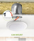 Slick 12 Pack Led Disk Lights 6 Inch Flush Mount Ceiling Fixtures With 5Cct Adjustable Color Tuning And CRI90 Plus Rich Natural Illumination Zero Hassle Setup installation showing E26 base and TP24 connector.