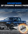 Rear semi-metallic disc brake pads with hardware for GMC Sierra 1500, Yukon XL 1500, Escalade ESV/EXT, 4pcs