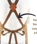 Back view of Heavy Duty Cross Back Cotton Canvas Apron With Extra Large Pockets For Home Cooks And Pros, showing cross-back straps.