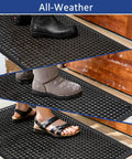 Anti Fatigue Rubber Floor Mats 2 Pack For Kitchen Restaurant Bar Garage Indoor Outdoor Use Non Slip Drainage Mats Workhorse Grade