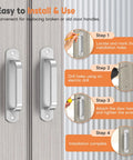 Sliding Barn Door Handle Set In Aluminum Alloy For Closet, Drawer, Garage, Fence Door And Bunk Bed installation steps