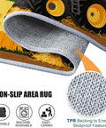 6x9 Ft Cartoon Tractor Farm Rug That Is Machine Washable And Non Slip Low Pile Stain Resistant Area Rug For Living Room Bedroom Nursery Or Office Decor Kid Friendly Vacuum Friendly Easy Cleaning with displayed non-slip backing and skidproof feature.