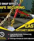 Heavy Duty Ratchet Chain Binder One Quarter To Five Sixteenths Inch, 2 Pack With Clevis Hooks, 2,600 Lbs Working Load in use