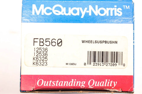 Built Tough Control Arm Bushing FB560 Suspension Replacement packaging with part numbers and barcode.