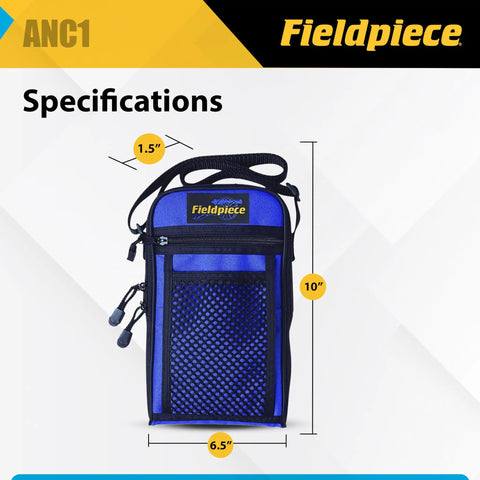 Deluxe Padded Meter Case For HVAC And Clamp Meters With Rugged Nylon Build Holds One Full Size Clamp Meter And Two Accessory Heads