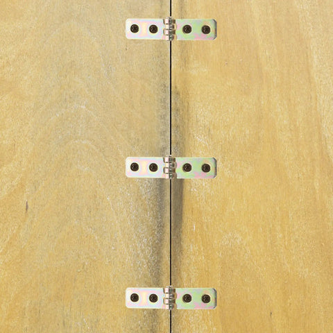 12 Pack Small Iron Chest Hinges Foldable Cabinet Door Hinges 60x13mm for wooden box installation, close-up view.