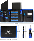 Open tool kit displaying 190 In 1 Precision Screwdriver Set With 164 Magnetic Bits And 22 Practical Accessories for repairs
