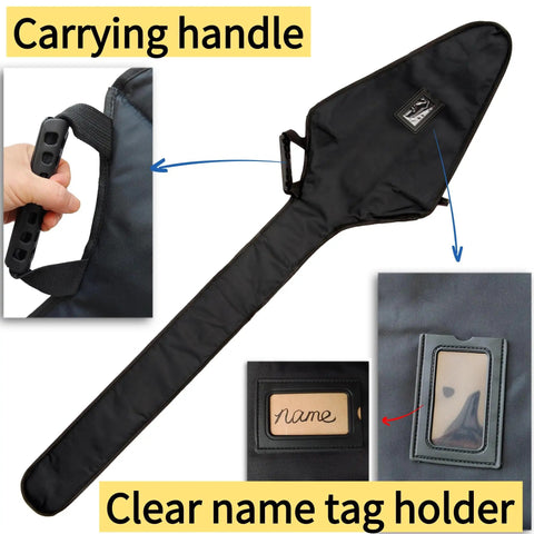 Heavy Duty Hema Sword Bag 55 Inch Long Sword Storage Case with handle and clear name tag holder made from waterproof nylon