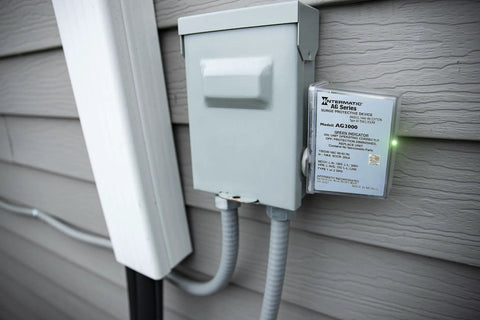 Universal HVAC Surge Protector 120 240 VAC With Three Beefed Up Modes Of Surge Protection TPMOV Tech Watertight Enclosure UL Listed.