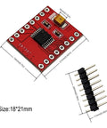 Six Pack DRV8833 Dual DC Motor Driver Module H Bridge Board For Arduino TB6612 showing dimensions and connectors