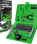 86 Piece Tire Repair Kit For Punctures And Flats Heavy Duty Tubeless Tire Tools For Car Motorcycle ATV UTV RV And Trailer