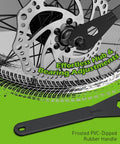 Five Piece Bike Cone Wrench Set 13, 14, 15, 16, 17 Mm Slim Open End Spanners in use for wheel hub adjustments