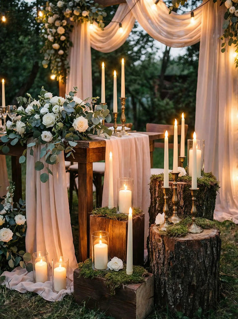 Flameless LED Taper Candles Bulk 48 Pack Battery Operated Realistic Flicker for Wedding Church Graduation Party Home Decor
